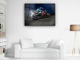 ・"Ride with Soul - Drift with Moto"・Glass Wall Art - Wonders Of Wall